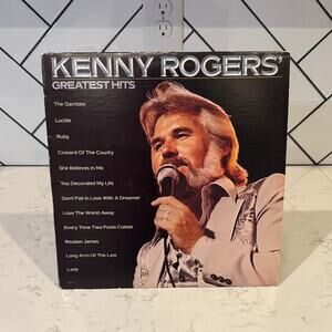 Vintage Kenny Rogers' Greatest Hits 80s record decor nostalgia country pop